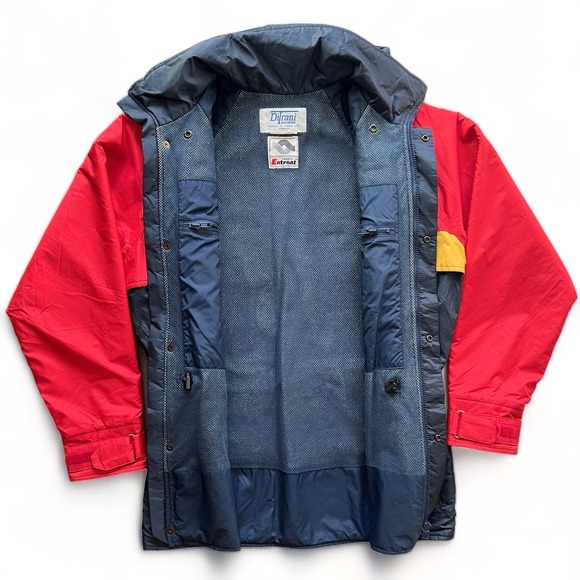 True Vintage Ditrani Entrant Alpine Ski Club Coach Jacket Winter Coat Blue Red M - Picture 3 of 15